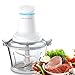 Food Chopper - Elechomes 1.8 L Glass Bowl Food Processor with 4 Titanium Coated S-blades, 2 Speeds Option with 300 W Powerful Motor