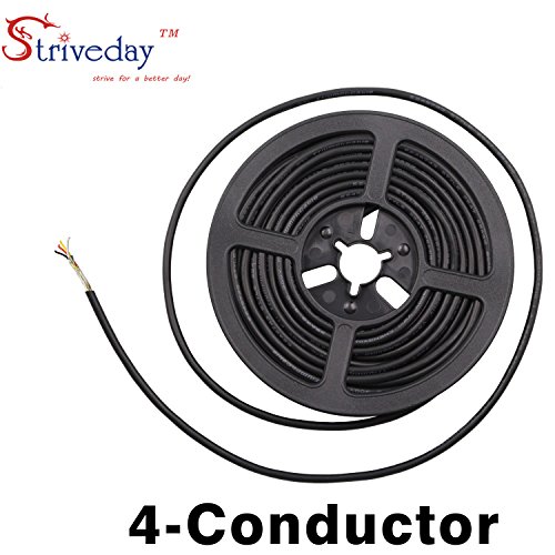 Strivedayâ„¢ 2547 26 AWG 5 Meter black 4-core Control Cable Copper Wire Shielded Audio Cable Headphone Cable Signal Line