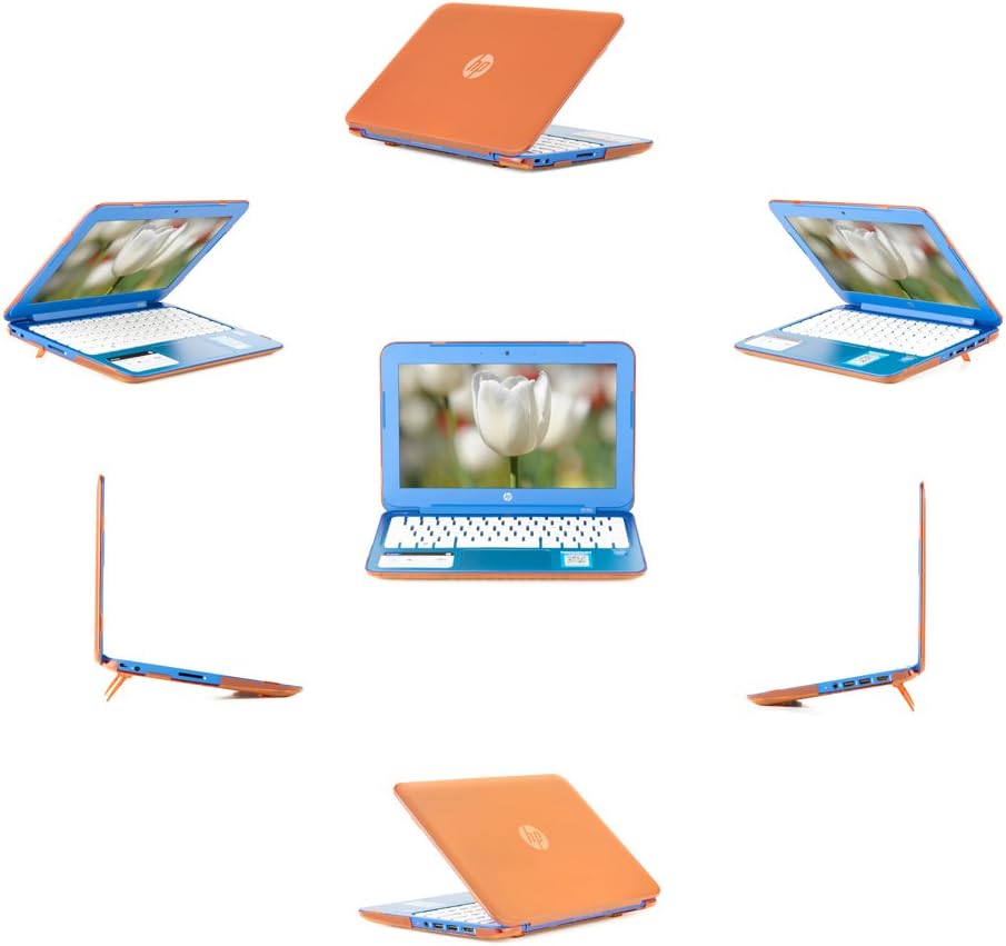 mCover iPearl Hard Shell Case for 14" HP Stream 14-AX000 14-CBxxx Series (NOT Compatible with HP Stream 14 Zxxx and HP Chromebook 14 G1/G2/G3/G4 Series) Windows laptops (HP S14-AX) (Orange)