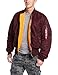 Alpha Industries MA-1 Bomber Flight Jacket - Fighter Pilot Flight Jacket - Maroon, M