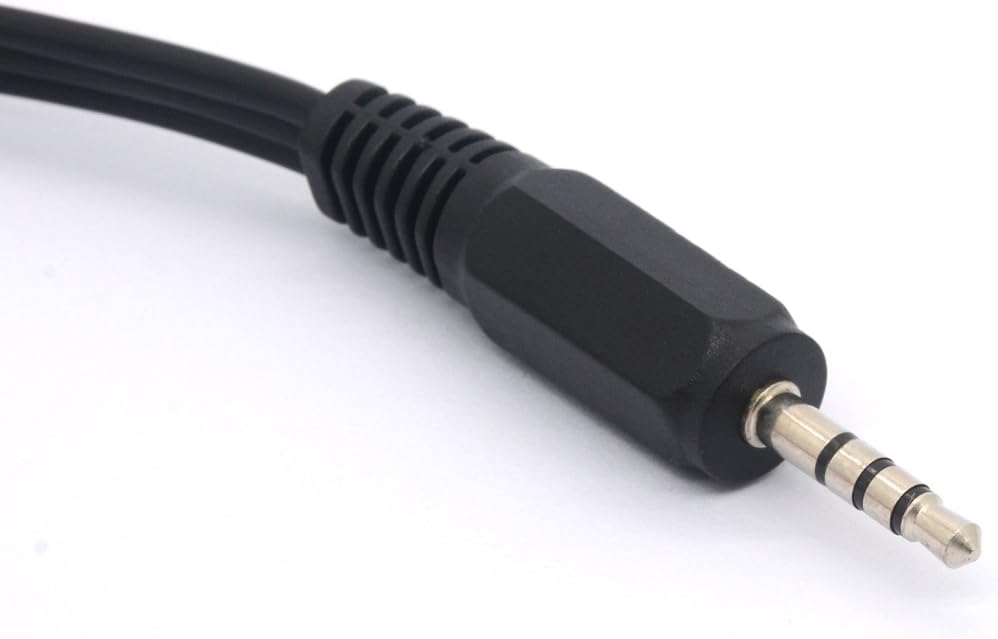 OpenII 3.5 to RCA Audio Splitter Cable, 3.5mm Mini 1/8" TRS Stereo Male to 3 RCA Female Jack Adapter Cord - 25cm - Image 3