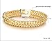 Girl Era Men's Womens Gold Plated Bracelet Cuban Curb Chain Link Wrist Polished Biker Fashion Classic,8