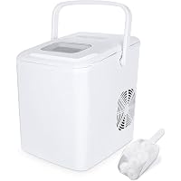 TOXOT Ice Maker Countertop Machine, 9 Bullet Ice Cubes Ready in 6 Mins, 26lbs Ice Cubes in 24H, 2 Sizes of Bullet-Shaped…