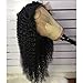 Maxine Deep Curly Human Hair Lace Front Wigs 130% Density Brazilian Virgin Curly Wave Wig with Baby Hair for Black Women 18Inch