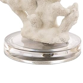 eUty Table Lamp for Living Room/ Bedroom Farmhouse Side Novetly Coral Table Lamp with Burlap Lamp Shade - 19.29" High 51pldOuAdvL