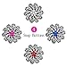 Ascrafter Zipper Pulls Charm - Bling Zipper Charm with 4 Rhinestone Snap Buttons for Jacket, Purses, Backpack, Luggage Bag Pendant & More