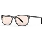 Bloomoak Rose Migraine Glasses,FL-Flex Light Sensitivity Relief Tinted Glasses for Indoor Fluorescent Glare/Photophobia/Women