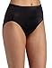 Vanity Fair Women's Body Caress Hi Cut #13137, Midnight Black, 9