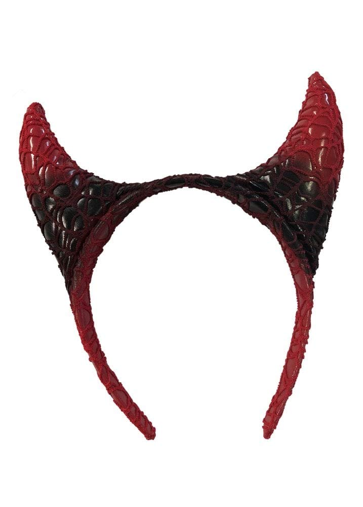Bristol Novelty BA026 Devil Horns on Band, Womens, Black/Red, One Size Halloween