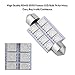 LEDKINGDOMUS 20 Pcs 42mm 8SMD Festoon LED Interior Map Dome Lights Bulbs 211-2 578, Color Red