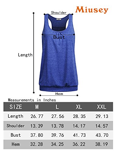 image for Miusey Exercise Tops for Women, Ladies Sleeveless Scoop Neck Racerback