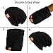 LETHMIK Functional Slouchy Beanie Unisex Skully Hat Warm Infinity Scarf in 3 Colors ,Black,One Size (Elastic)