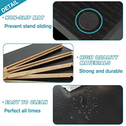 MaxGear Printer Stand with Storage, 2 Tier Wood Computer Printer Shelf