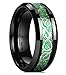 King Will Duo Mens 8mm Tungsten Carbide Ring Rose Gold Intermediate Groove Wedding Band