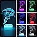 Boys Gift Night Light Loveing 3D Lllusion Lamp with Touch Switch& Acrylic Base Wedding Birthday Party Family Gathing Decor (Crack Character Gliding)