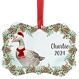 Gray Domestic Goose Christmas Ornament 2024