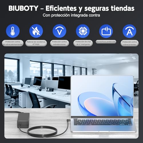 BIUBOTY Charger 45W 19.5V 2.31A Adapter Compatible with HP Pavilion X360 11 13 15 Elitebook 840 830 850 Probook 430 440 450 455 470 G3-G8 Stream 14 741727-001 PC Computer Power 0 .177 * 3mm