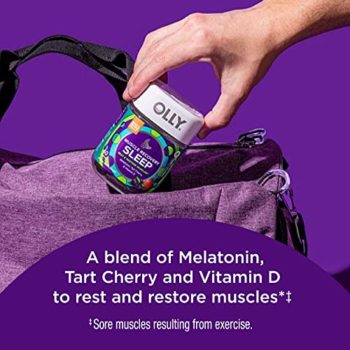 OLLY Muscle Recovery Sleep Gummies, Sleep And Sore Muscle Support, 3mg