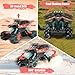 RC Truck Shooting Water Bullets 2.4Ghz Remote Control Car Toys Monster Truck with LED Light Realistic Sounds & Music Rear Fog Stream 2 Rechargeable Batteries Birthday Gifts for Kids Boys Girls (Red)