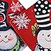 4 Pieces Christmas Pillow Case Throw Cushion Cover Cotton Linen Pillow Decorations, 18x18 inch (Color Set 10)