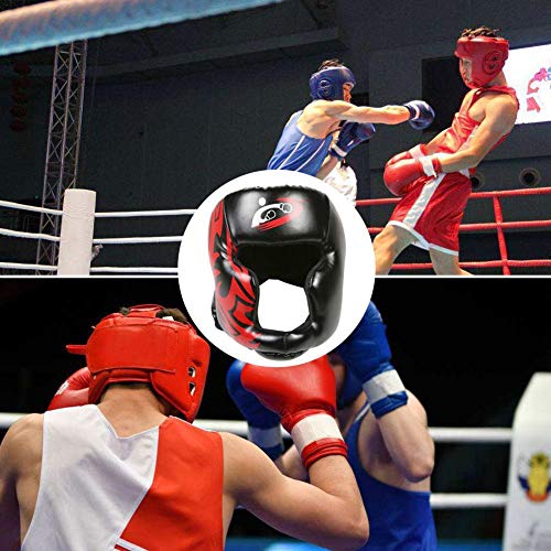 Owlhouse Taekwondo Headgear, Sport Head Guard Boxing Headgear, PU Leather Head Mask, Karate Head Boxing Sanda Mask Helmet Fencing for Adult Children Men Women