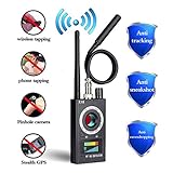 Anti Spy Detector, RF Detector & Camera Finder, Bug Detector, Upgraded RF Signal Detector, FEEKE GSM Tracking Device for Wireless Audio Bug Hidden Camera Detector (Black)