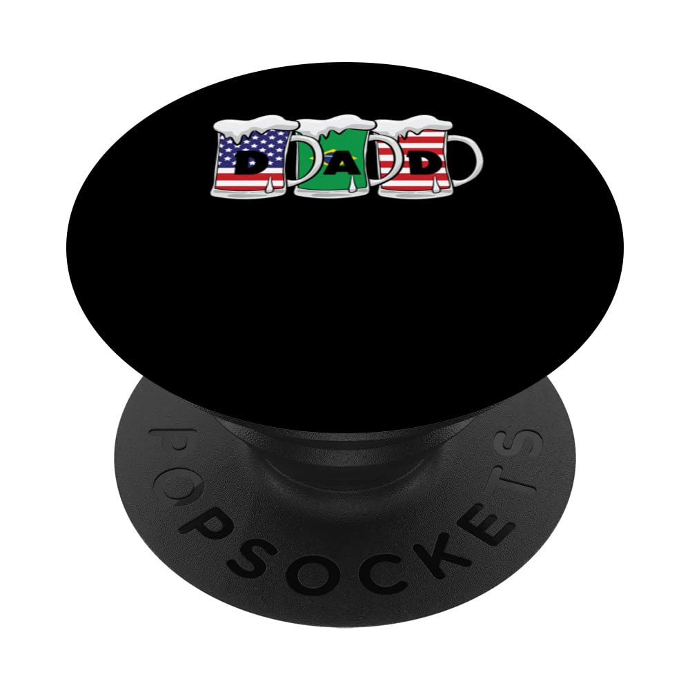 Dad Beers USA Brazil Flag PopSockets Swappable PopGrip