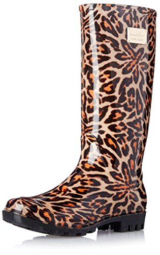 Nicole Miller Women's Rainyday Rain Boot, Leopard, 6 M US