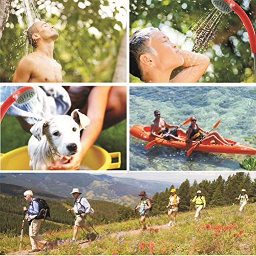 Hihey campingdouche beweegbare opvouwbare emmer-installatieset buitenshuis, kampeerdouchekop voor auto, reis, tuin… - Image 5