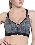 Women Padded High Impact Front Comfort Racerback Sports Bra DDD for Running Training