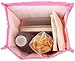 bogo Brands Soft-Sided Insulated Lunch Kit Cooler Tote Bag Pink Chevron Striped On-The-Go Loncheras Lunchbag (1 Pack)