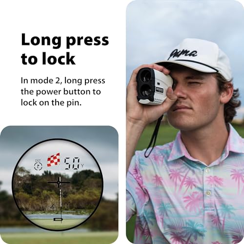 Gogogo Sport Vpro GS24 Golf Rangefinder with Slope Compensation, 1200 Yards Laser Range Finder with Flag Lock, Vibration