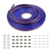 iCreating 100ft 4 Pin RGB Extension Cable Wire Cord for 5050 3528 Color Changing Flexible LED Strip Light with 10x Gapless LED Strip Connectors, 20x LED Strip Clips, 20x 4 Pin Male to Male Connector