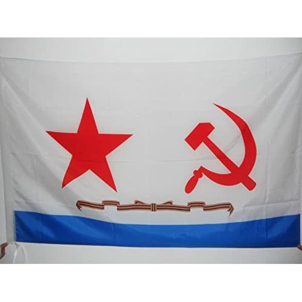 AZ FLAG - USSR Soviet Navy Flag - 2x3 Ft - Communist Armed Forces Banner with Sleeve - 100% Polyester - Fade Resistant - Vivid Colors - 2' x 3' Feet - 90x60 Cm