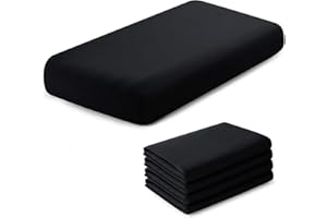 Yvrcen 4 Pack Kids Air Mattress Fitted Sheet Only Compatible with Intex Cozy Kidz, Black Toddler Inflatable Mattress Sheets for Travel Camping Airbed & Sleepover Party