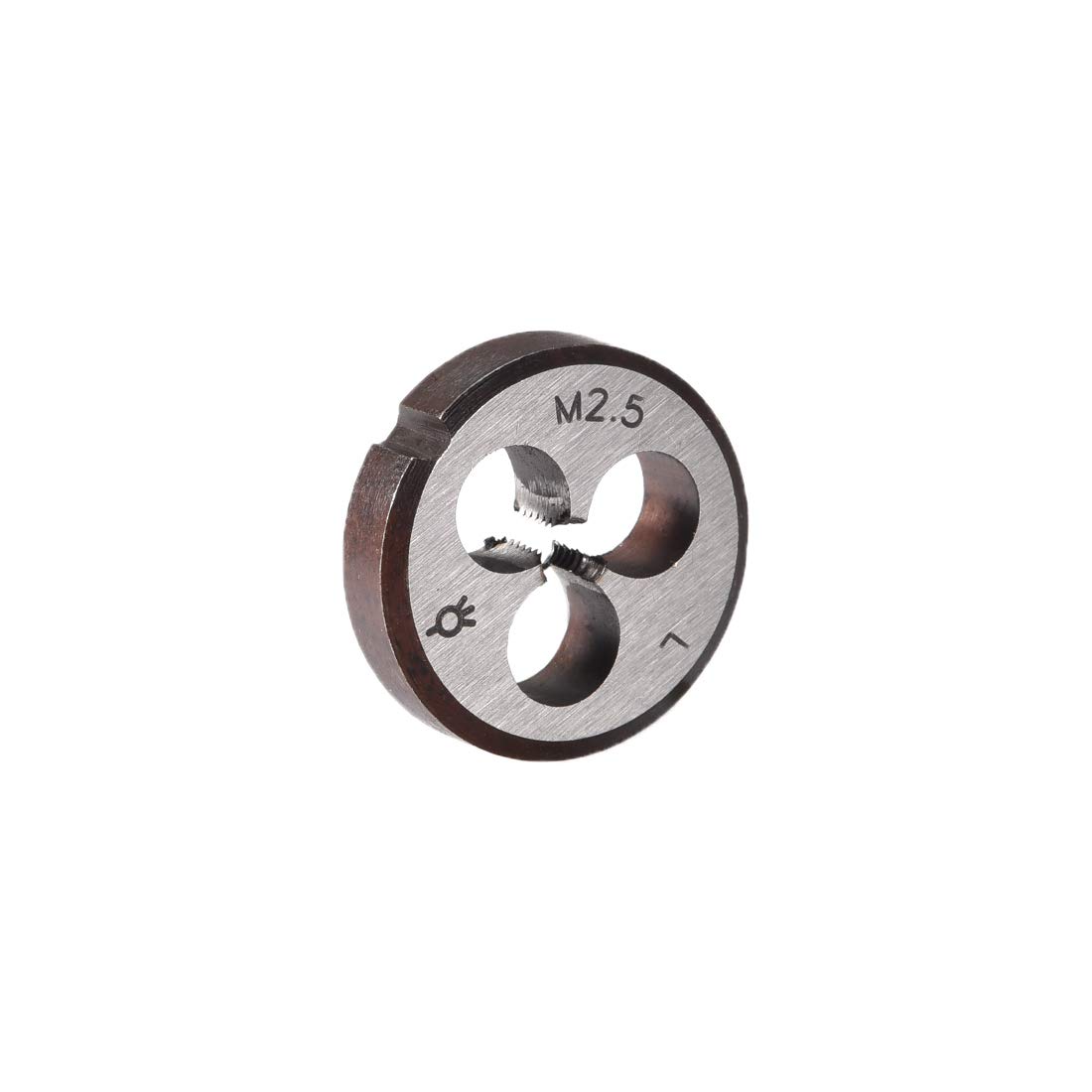 sourcing map M2.5 x 0.45 Metric Round Die, Machine Thread Left Hand Threading Die, Alloy Steel Screw Thread Cutting Die