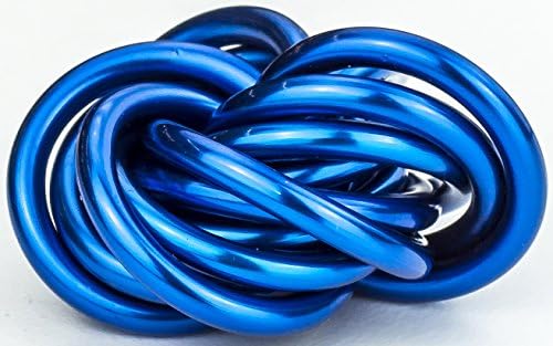 Fidget Ball / Fidget Toy / Anxiety Ball / Sensory Toy / Autism Toy / Infinity Ball - Anodized Aluminum Stress Reliever, Relax ADHD, Focus the Mind, Meditate, by FidgetDoctor (Blue, 1-Pack, Small)