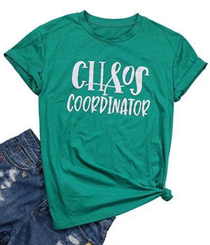 DUTUT Women Casual Kinda Classy Kinda Hood Print Funny T-Shirt Short Sleeve  V-Neck Tee Top Blouse Size US S/Tag M (Green)