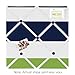 Sweet Jojo Designs Navy Blue, Lime Green and White Fabric Memory/Memo Photo Bulletin Board for Stripe Collection