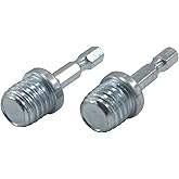 2 PCS 5/8"-11 Male Thread to 1/4" Hex Shank Adapter | 5/8&rdquo;-11 UNC Thread to 1/4" Hex Shank,High-Speed Steel Threaded Drill Adapter for Die Grinder Bits,Drills,and Drill Press