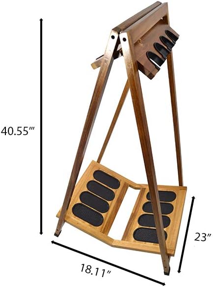 Old Cedar Outfitters Lacquered Wood 8 Capacity Folding Rifle and Gun Rack, Distressed Wood (GRTFL-008): Sports & Outdoors
