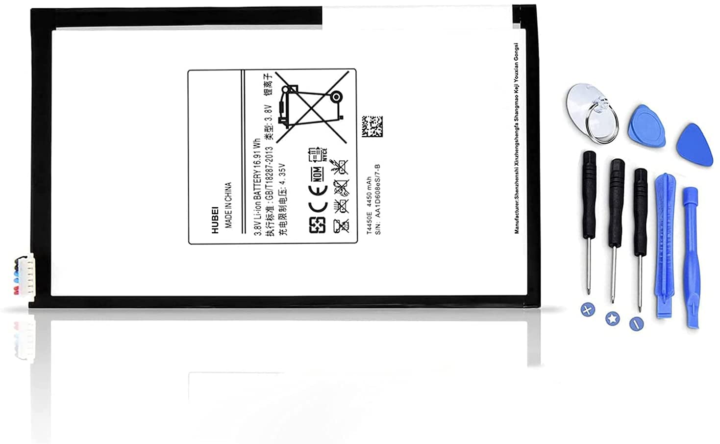 T4450E T4450C T4450U SP3379D1H Tablet Battery Replacement for Samsung Galaxy Tab 3 8.0 T310 T311 SM-T310(Wi-Fi) SM-T311(3G & WiFi) SM-T315(3G, 4G/LTE&Wi-Fi) Series(3.8V 4450mAh)