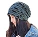 Century Star Women's Fashion Soft Slouchy Stretchy Beanie Lightweight Cutout Hat Broken Hole Ladies Casual Cap DarkGreen