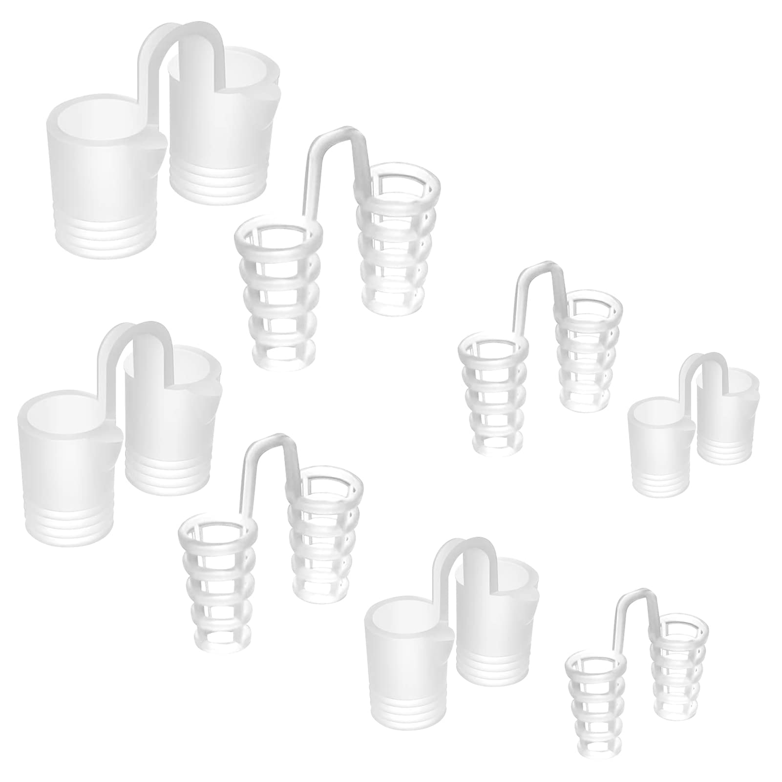 YuZhou 8 PCS Silicone Nose Vents, Nasal Breathers Anti Snoring Clips Nasal Dilators Breathing Nose Relief Nasal Dilator Snore Stopper Nose Vents Snoring Aids Nose Vents Anti Snore Devices