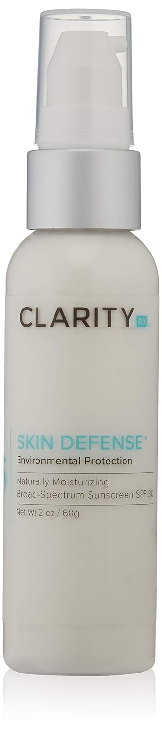 ClarityRx Skin Defense Environmental Protection Cream - Ideal Sunscreen for Sensitive Skin, Moisturizing Non-Comedogenic Facial Sunblock