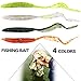 Sougayilang Fishing Lures Bass Worm Bait Grubs Lures for Saltwater Freshwater Trout Bass Fishing 12PCS-Mix