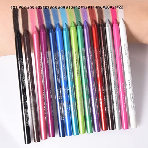 ADIMANIS 15 Colored Eyeliners Pen Set, Colour Eyeliner Pencils Pearl