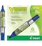 Pilot BeGreen V Board Master Whiteboard Markers, Dozen Box, Chisel Point, Blue (VBMC-BLU-BC)