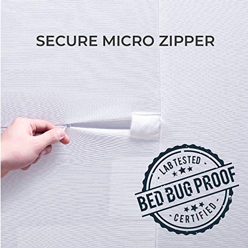 Love's cabin Premium Zippered Mattress Encasement - Bed Bug Proof Mattress Cover, Dust Mite Proof and Waterproof Mattress Protector - Breathable and Noiseless (Fits 9''-12'' H) - C.King Size