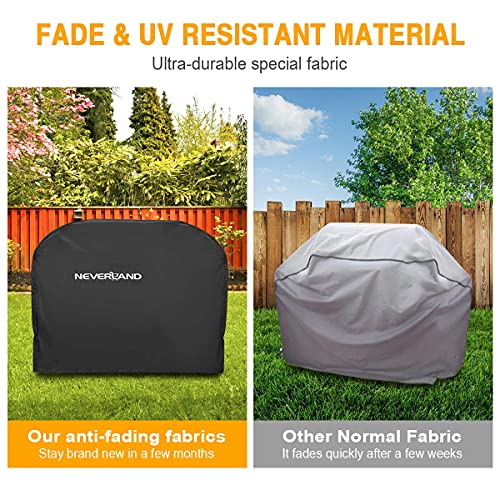 Neverland Barbecue Cover BBQ Cover Waterproof Heavy Duty Waterproof Oxford Fabric Gas BBQ Grill Cover Windproof Anti-UV for Weber, Holland, Jenn Air 145x61x117 cm